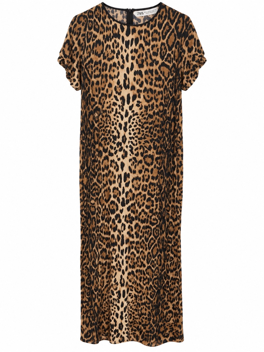 Zara Leopard Print Midi Dress - Brown/Black